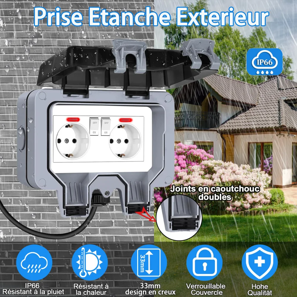 European-Style Outdoor Socket  - Outdoor Lighting Wall Mount review and price