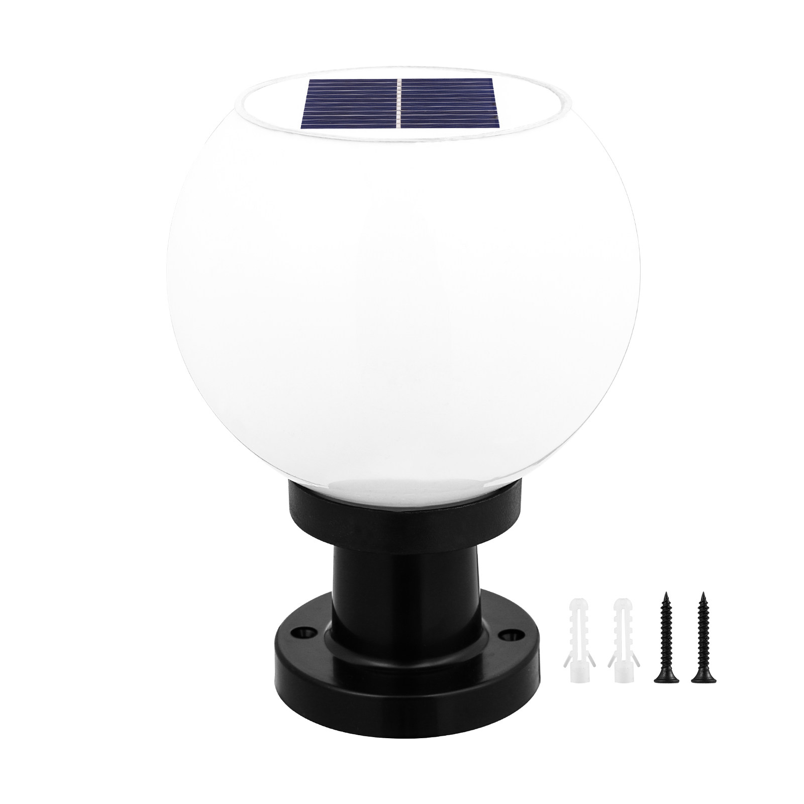 Outdoor Solar Powered Wall Pil - Outdoor Lighting Round review and price
