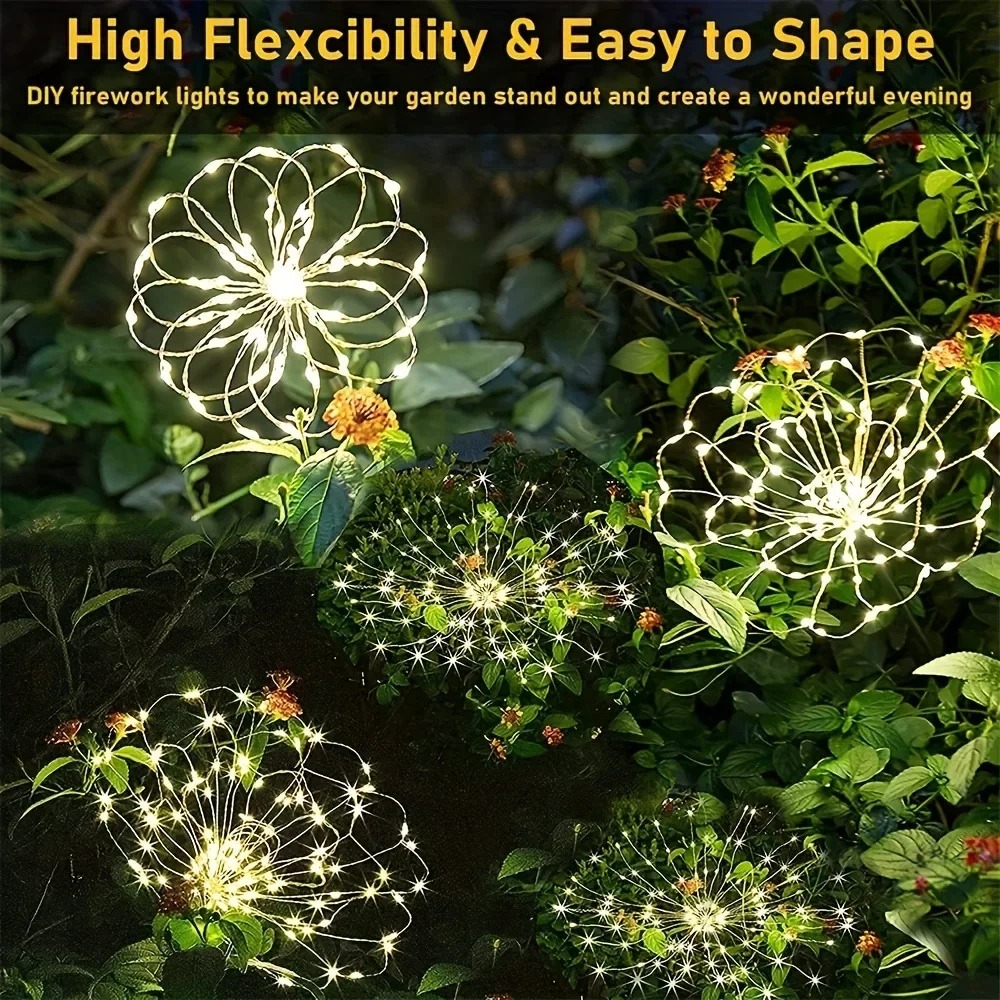 Solar LED Firework Fairy Light - Outdoor Lighting Ideas For Party review and price