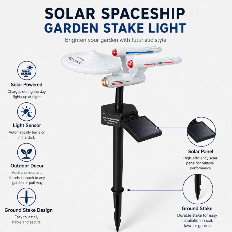 Star Trek USS Enterprise Solar - Landscape Spike Light review and price