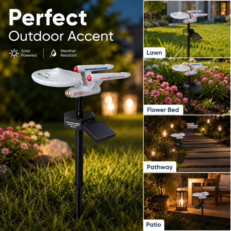 Star Trek USS Enterprise Solar - Landscape Spike Light review and price