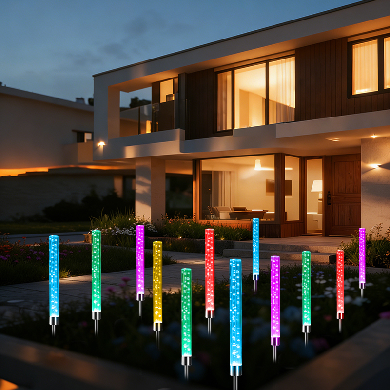 Solar Reed Garden Light Bubble - Landscape Spike Light review and price