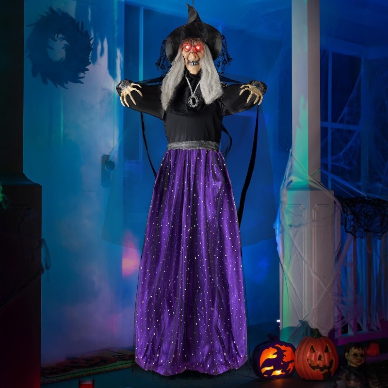47'' Animated Witch Halloween  - Outdoor Lighting Ideas For Party review and price
