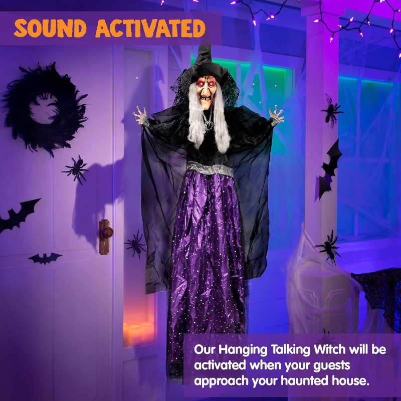 47'' Animated Witch Halloween  - Outdoor Lighting Ideas For Party review and price