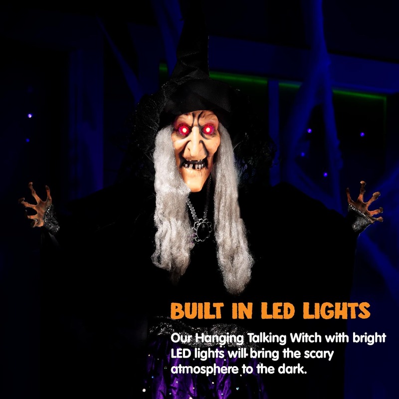 47'' Animated Witch Halloween  - Outdoor Lighting Ideas For Party review and price