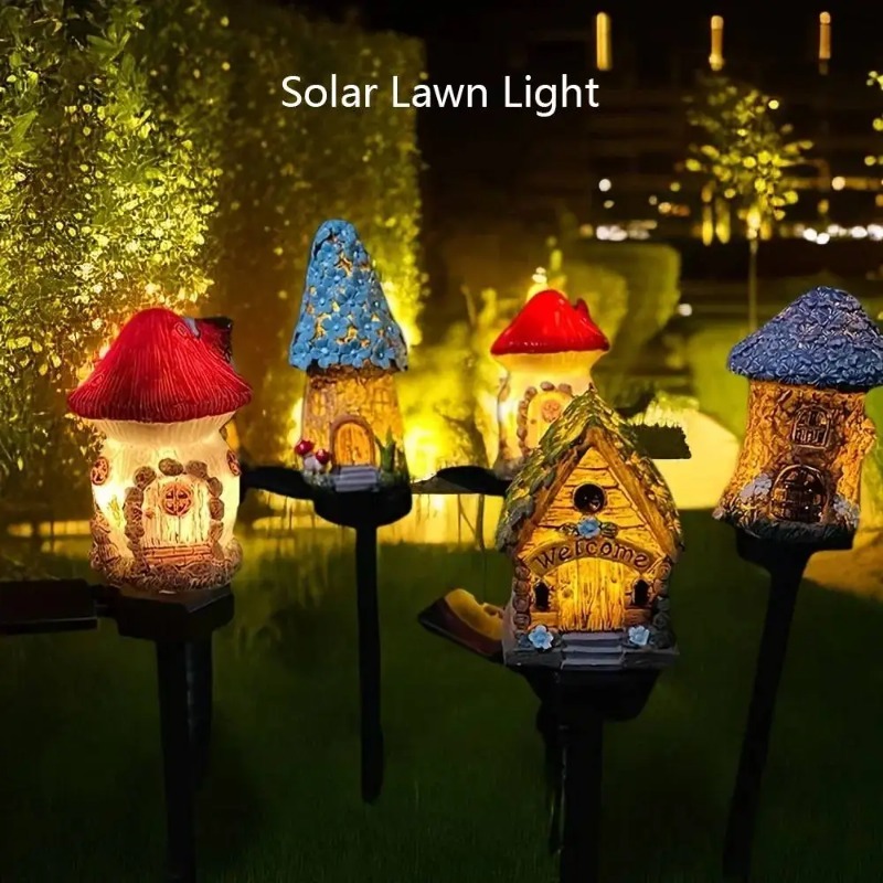 New Solar Resin Flower House L - Landscape Spike Light review and price