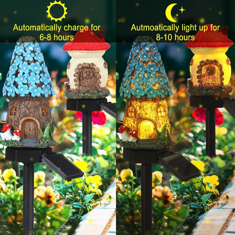 New Solar Resin Flower House L - Landscape Spike Light review and price