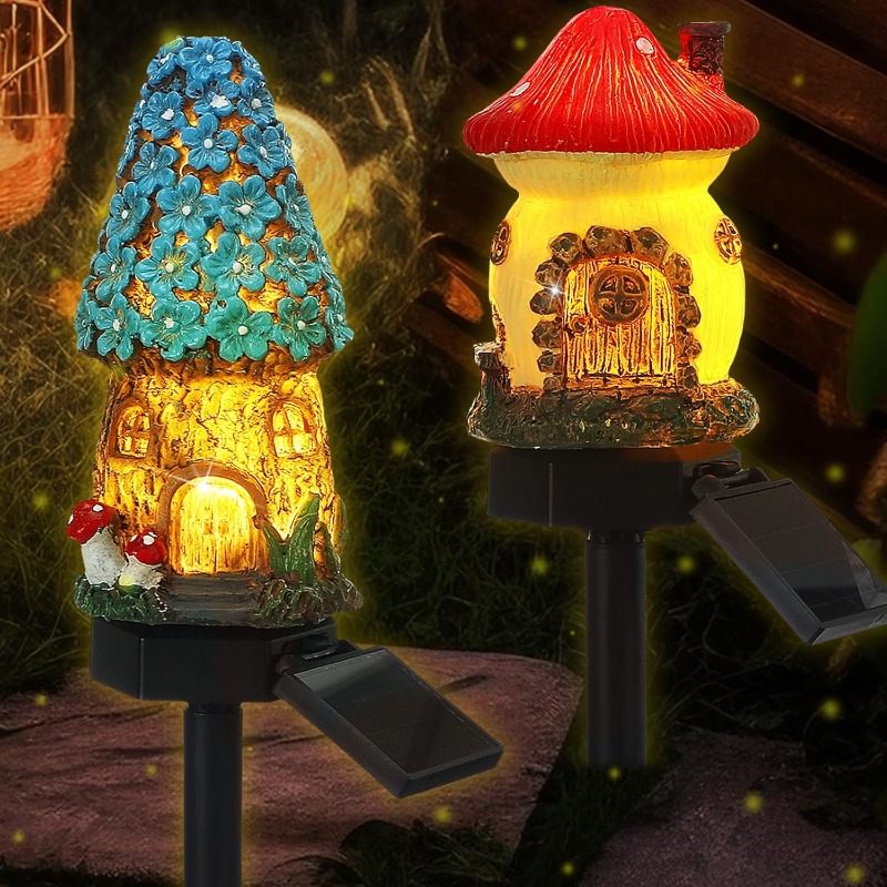 New Solar Resin Flower House L - Landscape Spike Light review and price