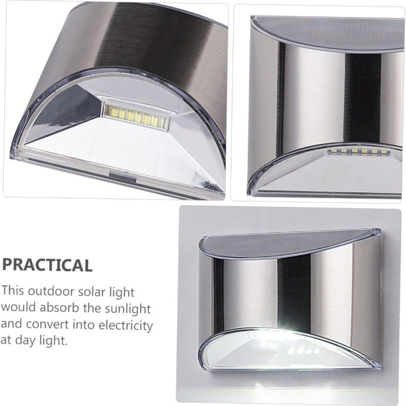 2Pcs Solar Garden Light Stainl - Outdoor Lighting Wall Mount review and price