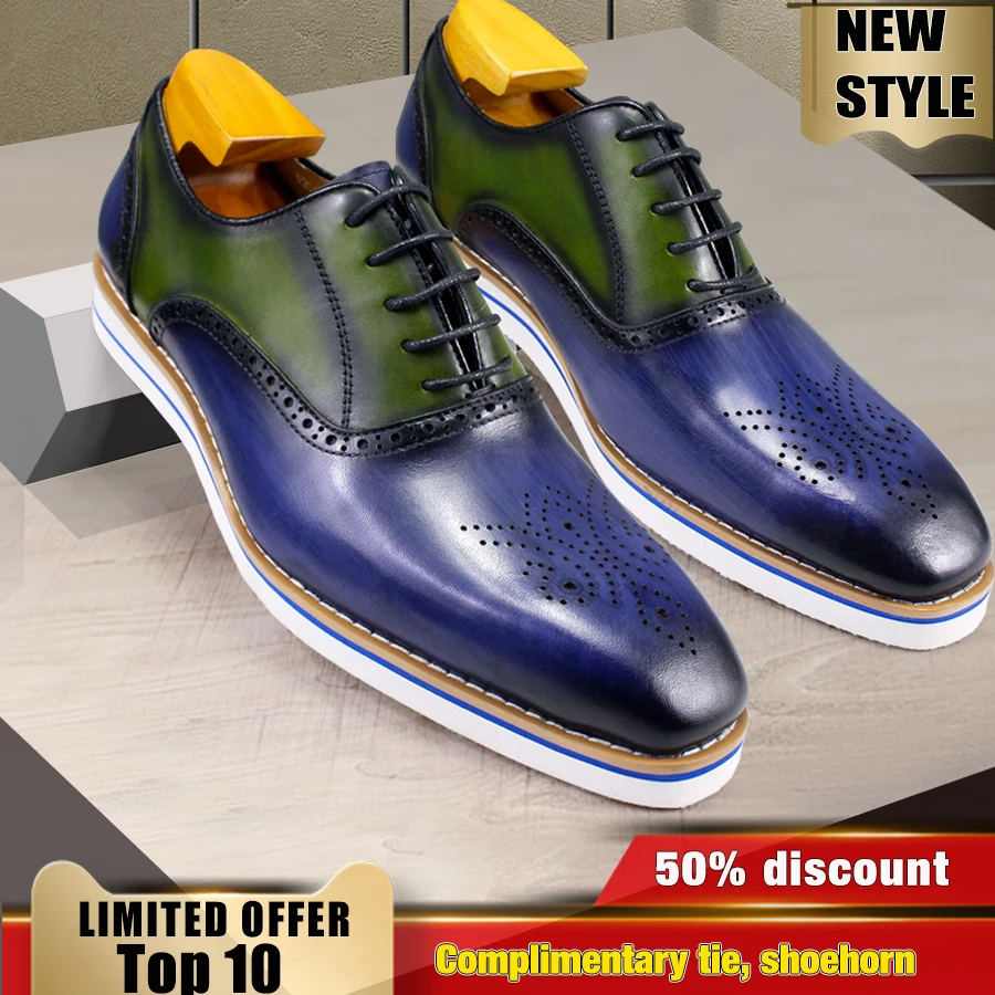 Leather casual men's shoes hig - Outdoor Lighting High Quality review and price