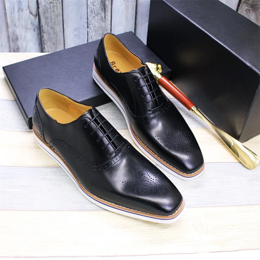 Leather casual men's shoes hig - Outdoor Lighting High Quality review and price