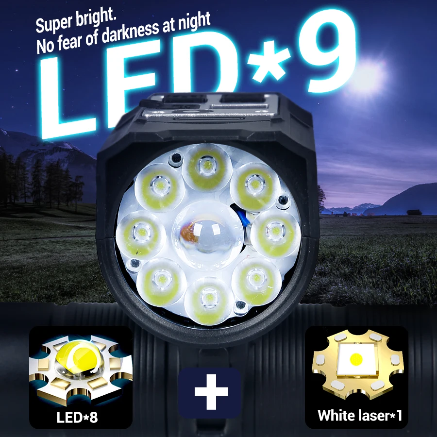 9 LED Bicycle Headlight USB Re - Outdoor Lighting Ideas For Party review and price