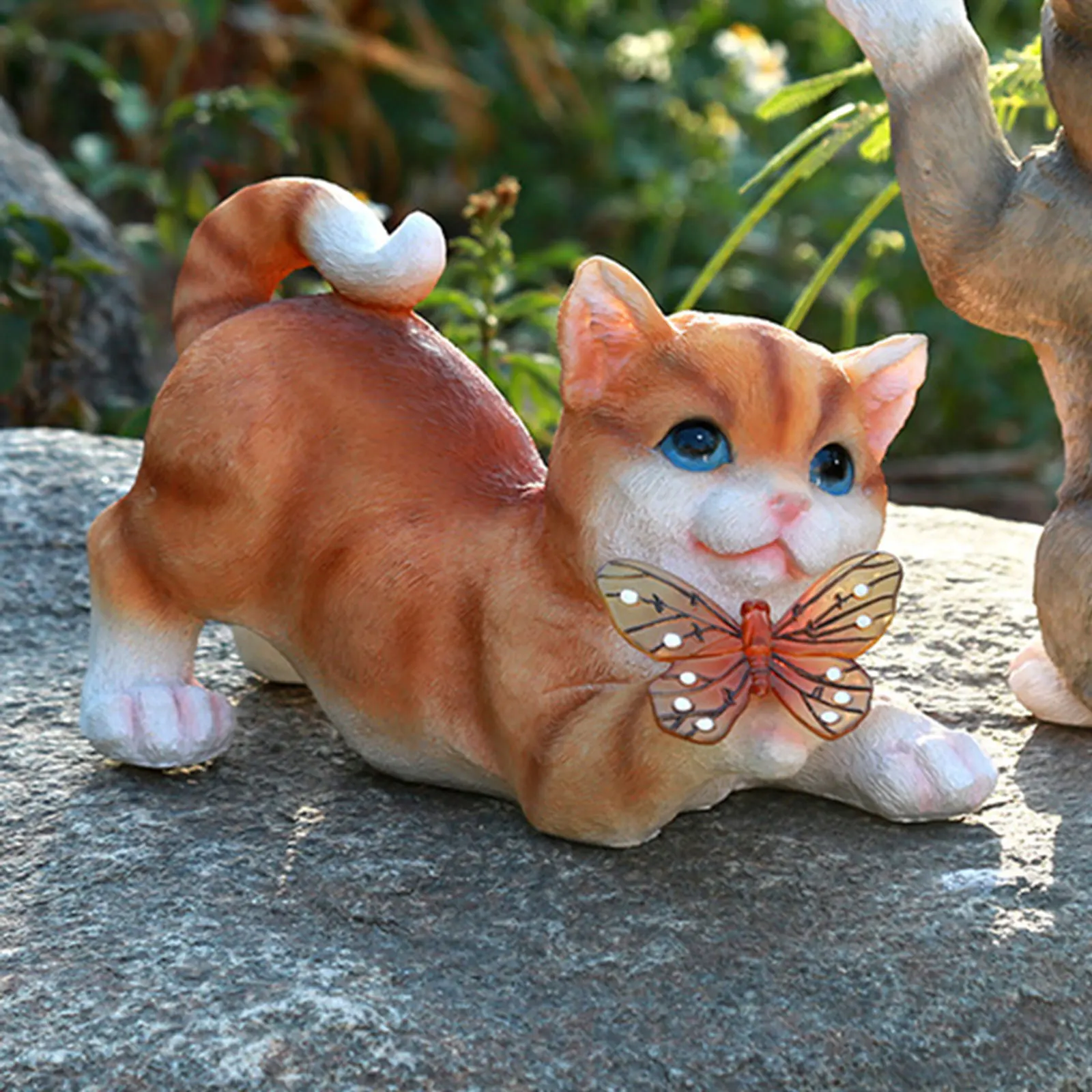 Outdoor Cat Sculpture Figurine - Landscape Spike Light review and price