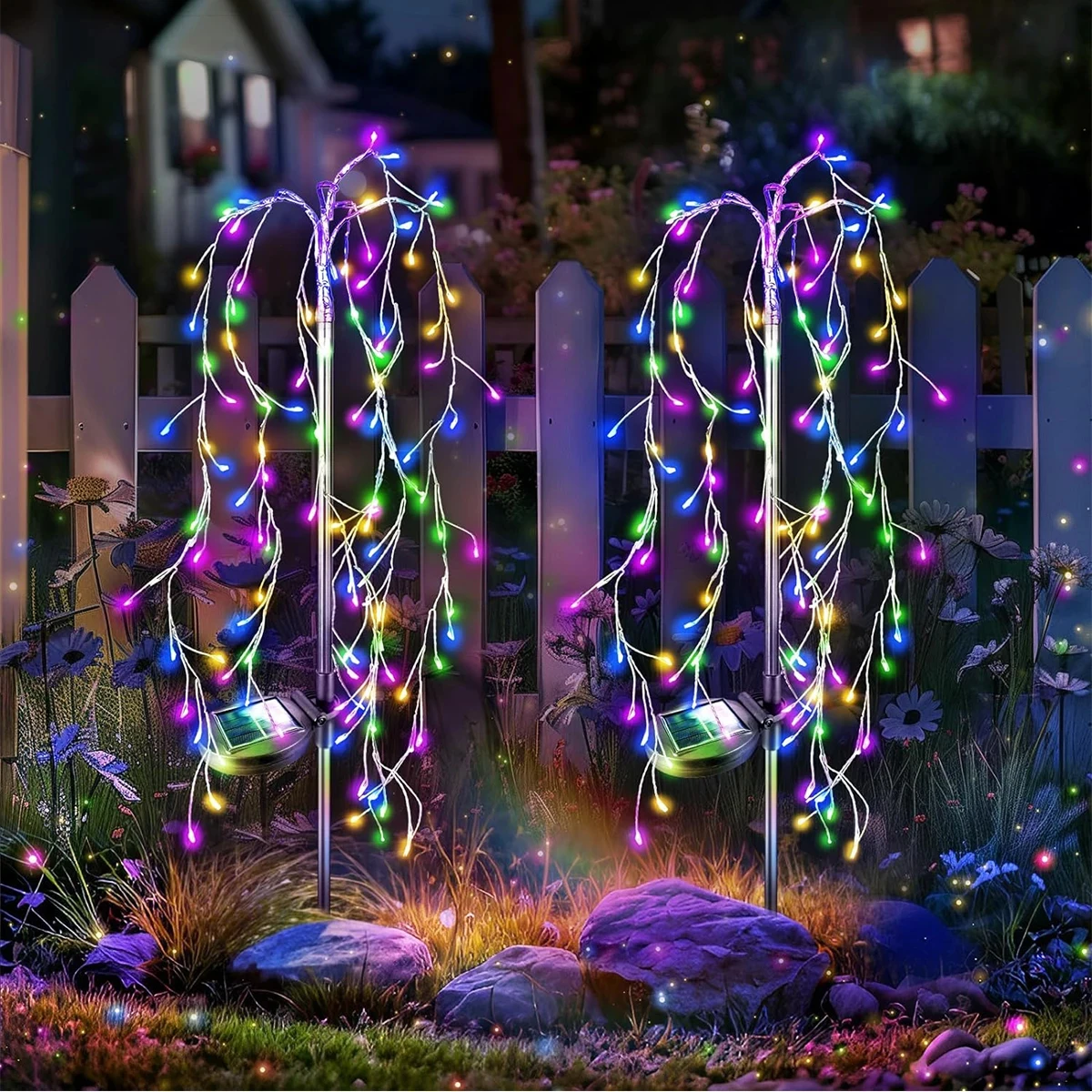 Solar Garden Lights Weeping Wi - Outdoor Lighting Wall Mount review and price