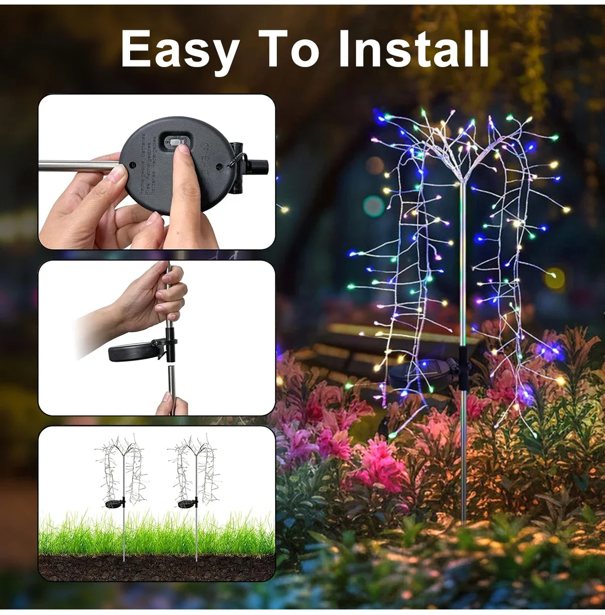 Solar Garden Lights Weeping Wi - Outdoor Lighting Wall Mount review and price